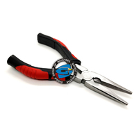 Pince à bec effilé de haute qualité 160 mm, mâchoires dentelées, multifonction, très utile, pince de pêche, outils en acier inoxydable