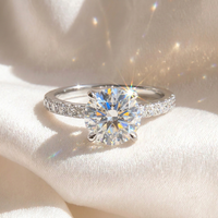 Nouvelle conception, bague de fiançailles en diamant de laboratoire rond de 3 carats, coupe VVS, certifiée IGI, or 10K, 14K, 18K, bague en diamant, bijoux fins pour femmes