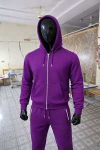 Conjunto Deportivo Personalizado con Logotipo para Hombre, Sudadera con Capucha y Pantalones Deportivos Morados, Ropa Deportiva de Algodón y Felpa para Gimnasio, Traje Deportivo para Entrenamiento, Fabricante y Proveedor OEM - Product Image 6