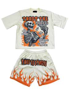 2026 New Arrival Streetwear Sublimated Print Men <b>Mesh</b> <b>Two</b> <b>Piece</b> Graphic Summer <b>Set</b> Custom Men's Outfit <b>Mesh</b> T Shirt and Shorts - Product Image 5