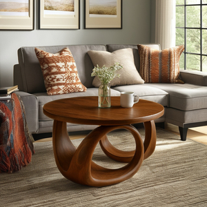 Proveedor de Vietnam, mesa de centro de madera de tamaño personalizable, diseño europeo único, muebles duraderos para el hogar, sala de estar, mesa decorativa - Product Image 2