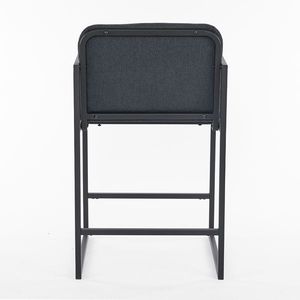 Set of 2 Modern Counter Height Bar <b>Stools</b> Comfortable <b>Dining</b> Chair with Upholstered Seat and Metal Frame Armrests - Product Image 5