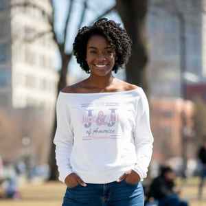 Camiseta Jack and Jill 1938 con hombros descubiertos para mujer, camiseta informal de manga larga a la moda, suave, cómoda y moderna con estampado gráfico - Product Image 6