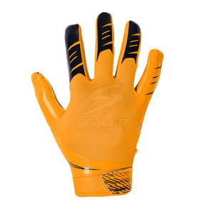 Guantes de Fútbol Americano de Cuero con Ajuste Cómodo, Agarre Antideslizante Fuerte, Transpirables, Ligeros, Cierre de Gancho y Bucle, Movimiento Activo - Product Image 2
