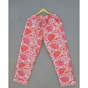 Pyjamas pour femmes en coton imprimé floral faits à la main léger long vêtements de nuit confortables robe de nuit en taille 5XL - Product Image 4