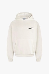 Chándal con Capucha para Hombre, Color Blanco Sólido, Corte Holgado, Bolsillos Laterales, Ropa Deportiva Casual 100% Algodón para Otoño - Product Image 6