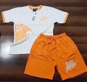 ชุดเสื้อยืดและกางเกงขาสั้นผ้าฝ้ายสำหรับผู้ชาย ชุดเสื้อยืดและกางเกงขาสั้นแบบกำหนดเองสำหรับผู้ชาย เสื้อยืดผู้ชายแบบ 2 ชิ้น - Product Image 4