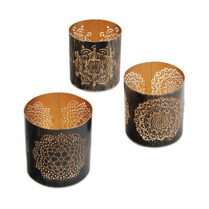 Porte-bougie en fer artisanal élégant et durable avec couvercle de protection pour la décoration de mariage et de la maison - Product Image 4
