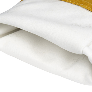 ถุงมือหนังวัวสีเหลืองทนไฟสำหรับงานเชื่อมแบบสั้น พร้อมคุณสมบัติกันลื่น สีแดงเหลือง - Product Image 5