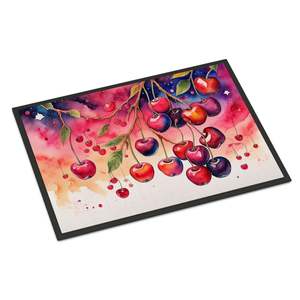 พรมเช็ดเท้าหน้าประตูกันน้ำลายเชอร์รี่หลากสีไม่ลื่นในร่ม/กลางแจ้งซักได้เสื่อหน้าประตูต่ำ24H x 36W สำหรับทางเข้า - Product Image 1