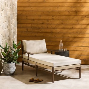 Chaise longue en teck de haute qualité avec coussin résistant aux intempéries, chaise d'extérieur pour piscine, jardin et complexe hôtelier - Product Image 2