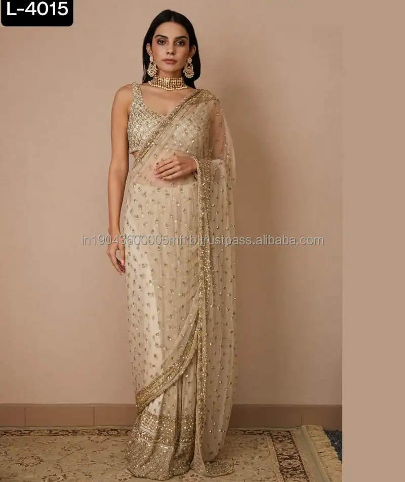 Indische Designer weiche Banarasi Seide Saree mit Reiner Seide Kanjivaram Seide Saree indisch für Hochzeit und Party für Frauen