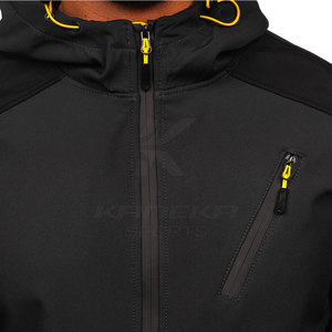 Veste coupe-vent à capuche pour homme, tissu polaire respirant et écologique, couleur personnalisée, logo sur le devant, voyage d'hiver, service OEM - Product Image 5
