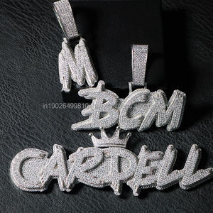 Haute qualité 925 argent Sterling bijoux fins personnalisé Hip Hop Design Moissanite diamant pendentif et breloque Collection tendance - Product Image 2