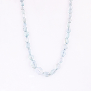 Collier classique fait main en perles d'aigue-marine naturelle, bijoux de mode en pierres précieuses authentiques, vente en gros, unisexe - Product Image 1