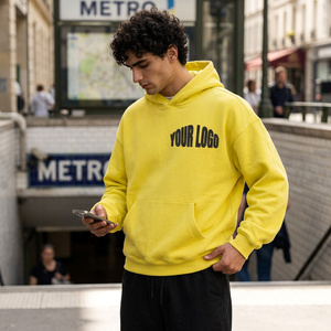 Sudadera con Capucha Extra Grande para Hombre, Estilo Urbano, de Algodón Personalizado, Tejido Grueso, Informal - Product Image 4
