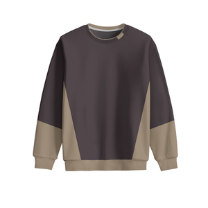 เสื้อสเวตเตอร์ถักสองโทนสีแบบสวมหัวผ้าฟลีซนุ่มใส่สบาย - Product Image 2