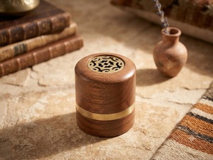 Brûleur à Bakhoor en bois artisanal, porte-encens arabe, diffuseur d'aromathérapie, décoration d'intérieur - Product Image 5