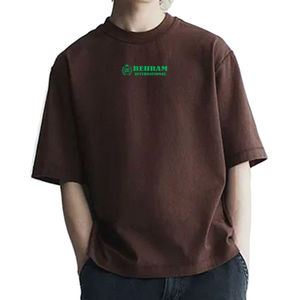 Camiseta Personalizada para Hombre, 100% Algodón, Oversize, 230GSM, con Logotipo Impreso, Hombros Caídos, Corte Holgado, Diseño Liso, Corte Cuadrado, Camisetas Cortas de Verano - Product Image 6