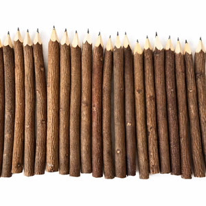 Lápices de Madera de Neem Hechos a Mano, Lápices de Grafito de Madera Rústica Ecológicos y Naturales, Artículos de Papelería Sostenibles - Product Image 1