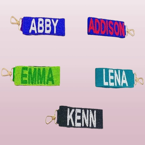 New Trending for Styles Fully Customizable <b>Names</b> Mixed Colors Combinations Beadwork Letters Adjustable Keychains Party Events - Product Image 4