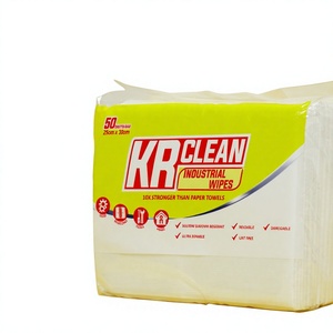 Lingettes de nettoyage industrielles non tissées écologiques Krclean OEM en gros, 25x30cm, 80 lingettes par sac, lingettes sanitaires, directement du Vietnam - Product Image 1