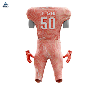 Conjunto de Uniforme de Fútbol Americano AERO, 100% Poliéster, Impresión Sublimada, Absorbe la Humedad, Manga Corta Ajustada, Cuello en V, para Hombre Adulto - Product Image 4