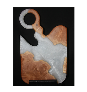 Tabla de cortar artesanal de resina epoxi y madera para cortar frutas, verduras y carne, tabla de cortar artística para utensilios de cocina. - Product Image 3