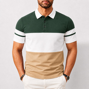 Polo de Piqué Personalizado al por Mayor, Transpirable, de Poliéster/Algodón para Hombre, en Rojo, Blanco y Negro, Estilo Casual, Manga Corta, Deportivo - Product Image 4