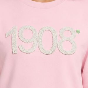 สีชมพู 3D เพิร์ล นัมเบอร์ 1908 เสื้อสเวตเตอร์ผู้หญิงคอกลมแฟชั่นลำลองเสื้อแขนยาวอินเทรนด์สวมใส่ทุกวันเสื้อผ้าเครื่องแต่งกาย - Product Image 4