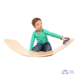 [ALTA CALIDAD] |   Tabla de Equilibrio de Madera Resistente, Juguete de Balancín para Niños, Entrenamiento de Ejercicio Físico de Blue Lotus Farm - Product Image 1