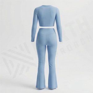 Ropa Deportiva sin Costuras con Diseño de Logotipo Personalizado, Top Corto, Conjunto de Yoga Duradero, Ropa de Fitness para Mujer - Product Image 2