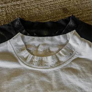 T-shirt à manches courtes pour homme, blanc et noir, design à motifs, col rond, style jersey décontracté - Product Image 6