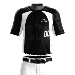 Uniforme de Béisbol de Poliéster Transpirable de Alta Calidad Hecho a Medida con Mangas Cortas en Color Personalizado - Product Image 4