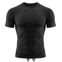 Kaos Kompresi Pria Slim Fit Lengan Pendek Ringan Bernapas Ramah Lingkungan Pakaian Olahraga Gym Fitness Training