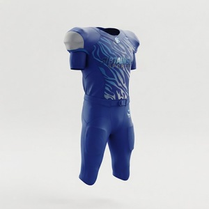 Custom Blue <b>Zebra</b> <b>Print</b> American Football Padded Jersey and Pants Set Team Uniform Sublimated Sportswear for Men Youth Clubs - Product Image 6