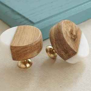 Handmade Eco-Friendly Resin Wood Customized Fashion Modern Home Decor <b>Drawer</b> Door Cabinet <b>Knobs</b> Pull Handle - Product Image 2