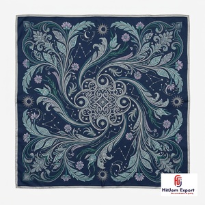 Luxury Womens Printed <b>Silk</b> <b>Scarf</b> Custom Lightweight <b>Square</b> Headscarf OEM ODM Manufacturer Corsica Custom Fabric Products - Product Image 4