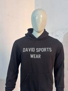 Sudadera con Capucha de Felpa de Algodón Bordada David Sports Wear - Unisex de Manga Larga - Product Image 4