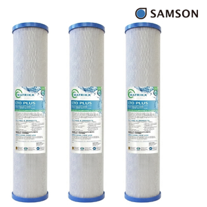 Filtre de réduction de chlore de 2ème étape, cartouche d'eau en charbon actif extrudé de 20 pouces, construction durable et étanche - Product Image 1