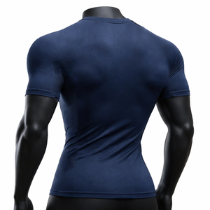 Camiseta de compresión para hombre, de secado rápido, transpirable, para gimnasio, fitness, camiseta ajustada, ropa deportiva para correr, ropa deportiva ajustada al cuerpo, capa base - Product Image 5