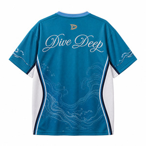 เสื้อเจอร์ซีย์ตาข่ายทรงบ็อกซี่สีเขียวอมฟ้าแบบเรโทรสำหรับกีฬา ผลิตโดย Dravelle Industry รับผลิตตามสั่ง (OEM) สำหรับเสื้อผ้าสตรีทแวร์แบบซับลิเมชั่น ขายส่ง - Product Image 3