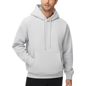 Sweat-shirt à capuche durable, tissu anti-boulochage, pré-rétréci, coupe classique, style décontracté pour tous les jours, pull uni. - Product Image 1