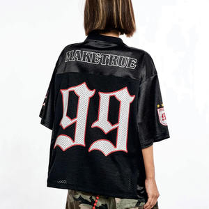 Camiseta Deportiva de Fútbol Americano para Mujer, Estilo Oversize, Cuello en V, Personalizable con Número, Fabricación al por Mayor OEM - Product Image 3