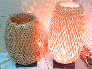 Lampe suspendue en bambou flexible Eco2go Vietnam, fabriquée à la main, éclairage naturel pour Noël, mariages, restaurants, décoration de yoga - Product Image 2