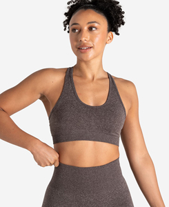 Ensemble de yoga 2 pièces gris pour femme de qualité supérieure, taille mi-haute, sans couture, débardeur court dos nageur et short, en polyester/coton, couleur unie, 180g - Product Image 5