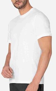 T-shirt en coton uni à manches courtes, col rond, tissu lisse, haute qualité - Product Image 2