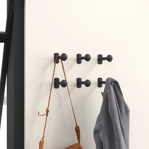 Modern Metal Wall Hook <b>Rack</b> 4 Hooks Heavy-Duty Drill Installation Minimalist Style for <b>Clothing</b> Storage - Product Image 6