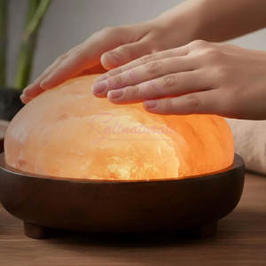 Lampe de sel himalayenne en forme de dôme de qualité supérieure, très bien cotée, pour chambre à coucher - Product Image 2