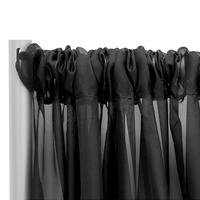 Rideaux de fond blancs en tissu voile de chiffon pour arche de mariage, cérémonie, scène, photographie et décorations de fête